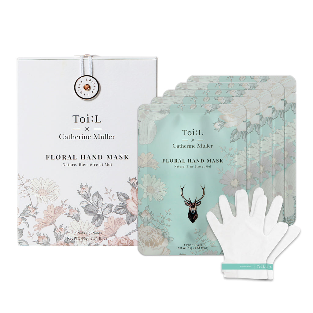 Toi:L x Catherine Muller Floral Hand Mask (1Box/5Pairs)